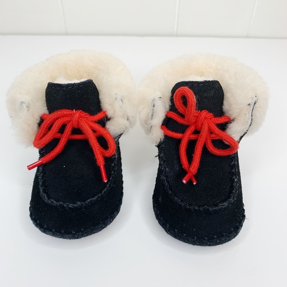 UGG Other - UGG Infant Sparrow Booties Black Red